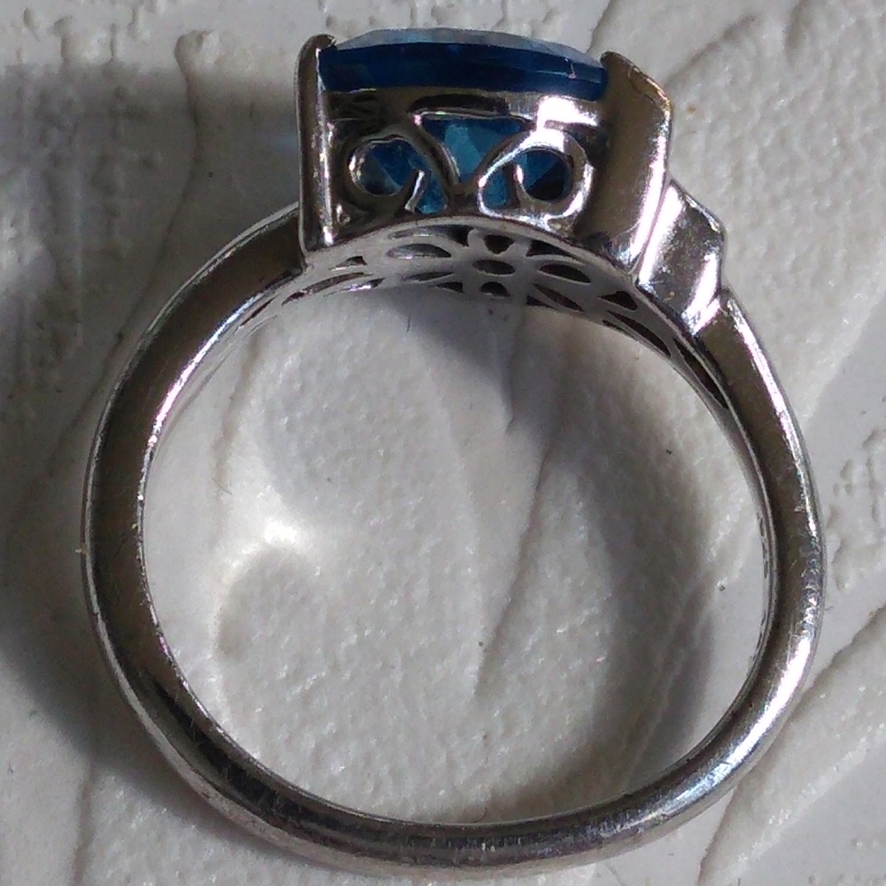 AV 925 + 14K Topaz Diamond Ring ALWAND VAHAN - Picture 11 of 16